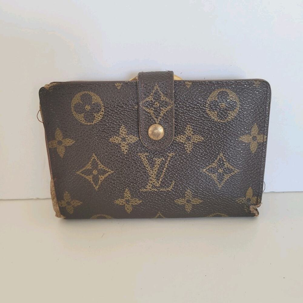 LOUIS‎ VUITTON Portefeuille Viennois Bifold Wallet Monogram Brown Medium Retro